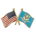 Connecticut & USA Flag Pin